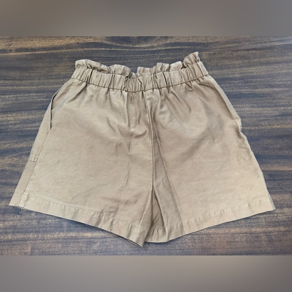 Zara High Waist Tan Women's Shorts - Picture 5 of 7